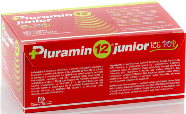 PLURAMIN12 JUNIOR 14 STICK PACK DA 12 ML 1 PLURAMIN12 JUNIOR 14 STICK PACK DA 12 ML
